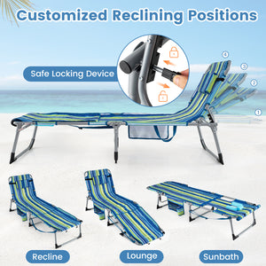 Face hole with U-shaped padding ensures comfortable lying face down<br>Arm openings provide additional relaxation during sunbathing<br>Face hole cover maintains cleanliness and offers more versatility<br>4-level adjustable backrest offers customizable rec