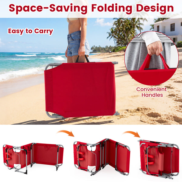 Face and arm slots for comfortable face-down lounging<br>Adjustable backrest ensures personalized reclining positions<br>Compact folding design makes it easy to transport and store<br>Equipped with a carry strap to facilitate mobility<br>Removable pillow 