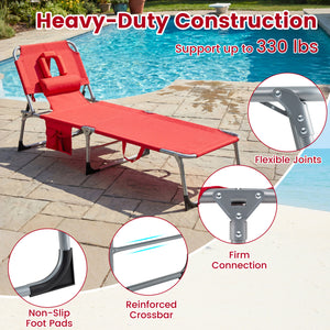 Face and arm slots for comfortable face-down lounging<br>Adjustable backrest ensures personalized reclining positions<br>Compact folding design makes it easy to transport and store<br>Equipped with a carry strap to facilitate mobility<br>Removable pillow 