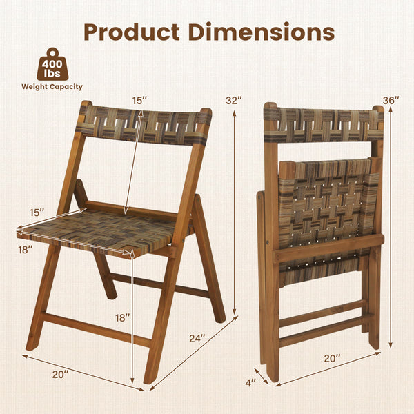 Solid teak construction easily can provide years of reliable support<br>A stable triangular structure for confidently supporting up to 400 pounds<br>Stay breathable and sun-protective with hand-woven PE rattan<br>A 110-degree contoured and angled back ens