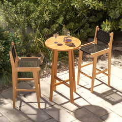 Indonesian teak wood offers perfect sturdiness and durability<br>Superior materials include premium PE rattan that is tear-proof and elegant<br>Boasts an inclined backrest that encourages proper posture<br>Designed with an elevated footrest for comfortabl