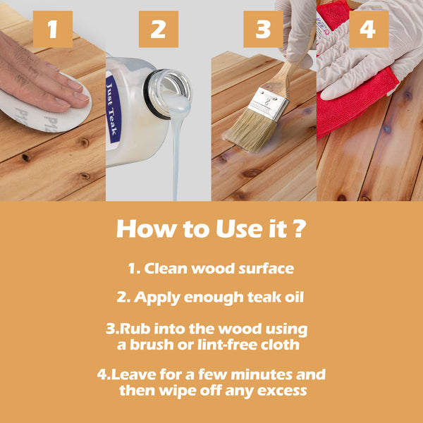 Restore and keep the natural beauty of wood<br>Beautiful finish to enhance the wood grain and color <br>Wood wax oil ensures sun protection and fade resistance <br>Boasts easy application  such as boat decks  fencing  unfinished or bare teak<br>Clear oil 