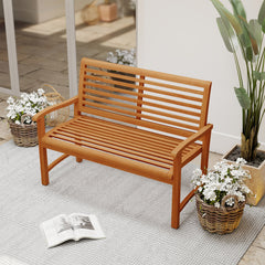 The teak wood combines robust strength with beautiful natural grain<br>Splinter-free surface for a safe and comfortable touch<br>Ensure lasting stability and reliability with sturdy construction<br>Support up to 800 lbs to accommodate 2 people sturdily<br