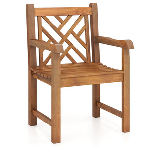 Please always keep the chair dry to extend service time<br>Polish teak oil to all the surface for maintenance<br>Indonesian teak wood for long-term use<br>20"(W) x 20.5"(D) wide seat offers sufficient seating space <br>Holds up to 330 lbs with a solid woo