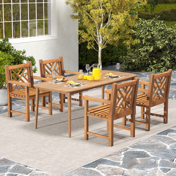 Please always keep the chair dry to extend service time<br>Polish teak oil to all the surface for maintenance<br>Indonesian teak wood for long-term use<br>20"(W) x 20.5"(D) wide seat offers sufficient seating space <br>Holds up to 330 lbs with a solid woo