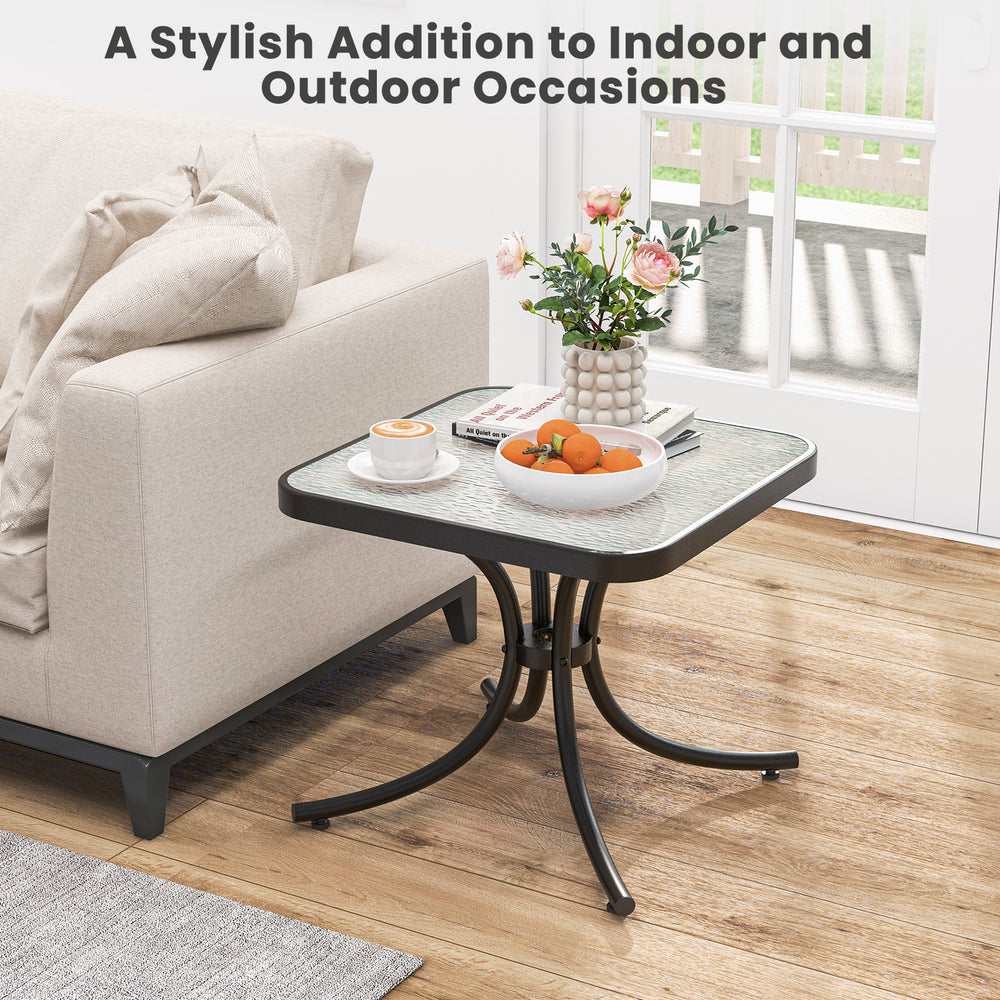 Reliable materials and stable construction provide great support<br>Fix ring can enhance the structure <br>Spacious table top provide extra storage space<br>Tempered glass is scratch resistant<br>Rounded corners can protect people from injury<br>Easy-to-c