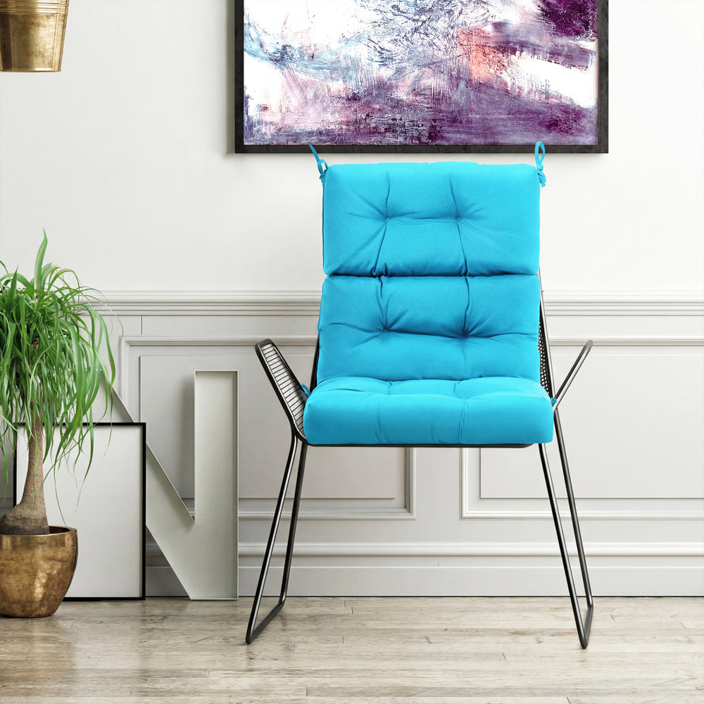 Superior sponge offers comfortable and soft sitting experience for you <br>Woven suede bedford cord provides smooth feeling and extra comfort <br>Convenient for you to suit different furniture with three-fold design <br>High quality string ties are not ea