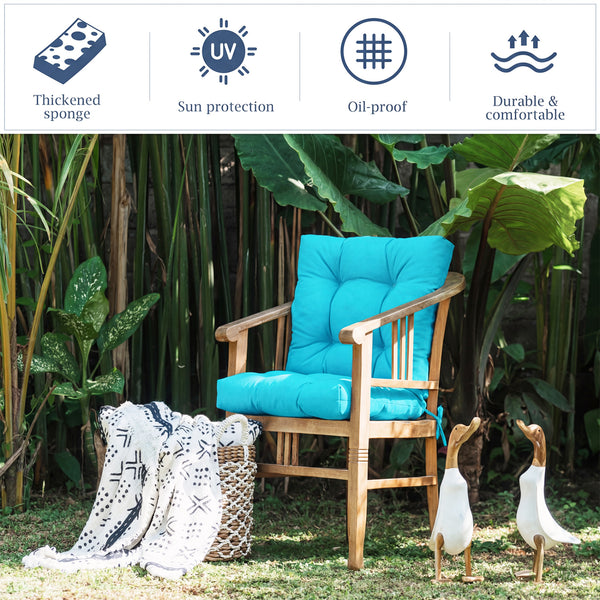 Superior sponge offers comfortable and soft sitting experience for you <br>Woven suede bedford cord provides smooth feeling and extra comfort <br>Convenient for you to suit different furniture with three-fold design <br>High quality string ties are not ea
