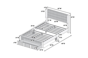 QUEEN BED W/ UNDERBED DRAWER