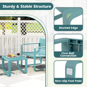 Weather-resistant PP material is suitable for long outdoor use<br>Classic slatted side table adds highlight to your living space<br>Blunted edge prevents accidentally bumps or injuries<br>Firm bolt connection account for reliable structure<br>Non-slip foo