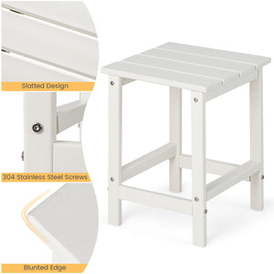 Remain its original color thanks to its sun-protective and colorfast HDPE material<br>Weather-resistant properties make this side table fit the outdoor environment<br>You can put this end table in the bathroom as well because it is waterproof<br>Endow thi
