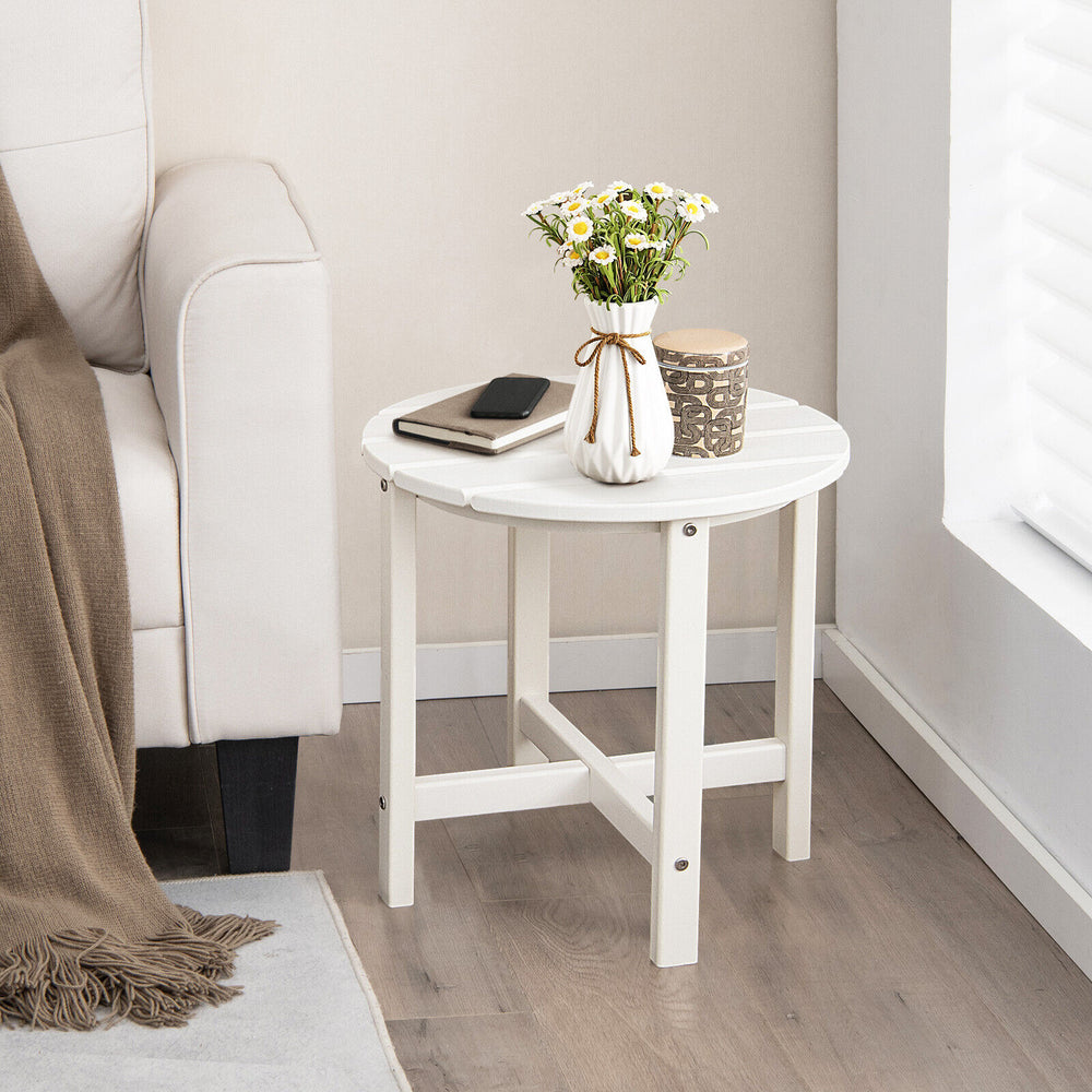 Remain its original color thanks to its sun-protective and colorfast HDPE material<br>Weather-resistant properties make this side table fit the outdoor environment<br>You can put this end table in the bathroom as well because it is waterproof<br>Endow thi