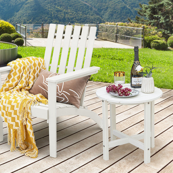 Remain its original color thanks to its sun-protective and colorfast HDPE material<br>Weather-resistant properties make this side table fit the outdoor environment<br>You can put this end table in the bathroom as well because it is waterproof<br>Endow thi