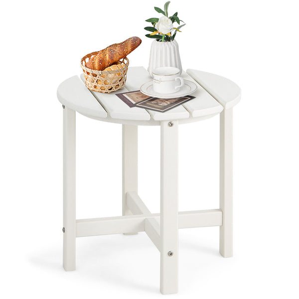 Remain its original color thanks to its sun-protective and colorfast HDPE material<br>Weather-resistant properties make this side table fit the outdoor environment<br>You can put this end table in the bathroom as well because it is waterproof<br>Endow thi