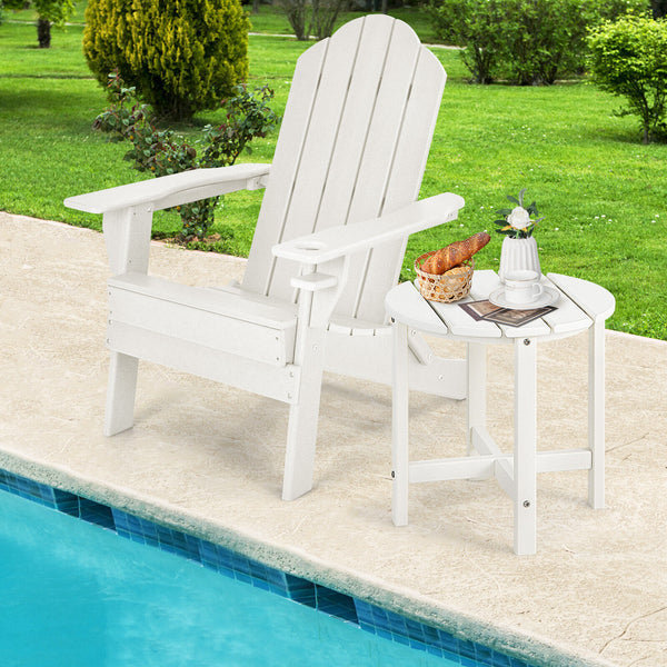 Remain its original color thanks to its sun-protective and colorfast HDPE material<br>Weather-resistant properties make this side table fit the outdoor environment<br>You can put this end table in the bathroom as well because it is waterproof<br>Endow thi