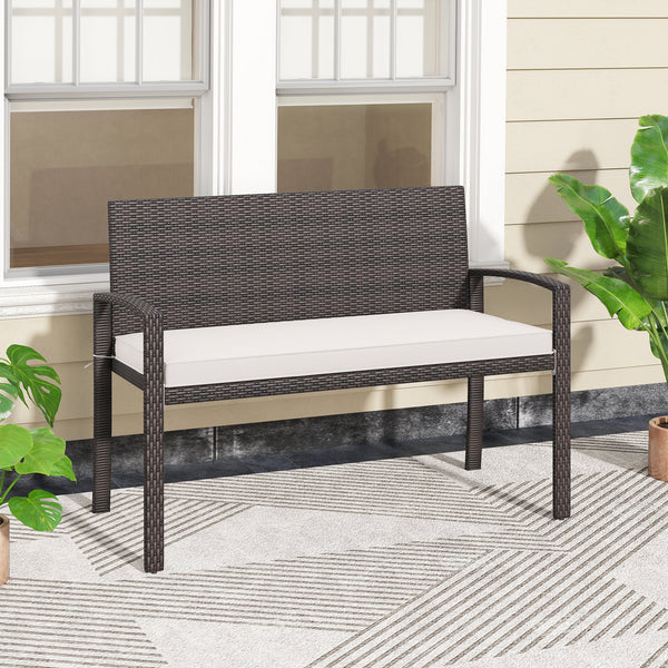 Handcrafted PE rattan for enduring sophistication<br>Enhanced comfort with included seat cushion<br>Spacious design accommodates 2 people comfortably<br>Removable cushion covers with zippers for simple cleaning<br>Cozy backrests for added relaxation and s