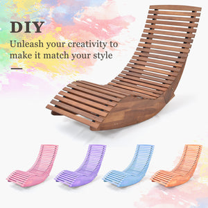 Enjoy pure relaxation by gently rocking back and forth<br>The bottom stoppers keep balance while rocking<br>High-quality acacia wood for strong stability and high durability<br>Enjoy spacious and breathable seating with widened and slatted seat<br>The hig