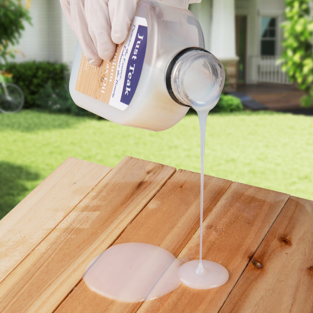 Restore and keep the natural beauty of wood<br>Beautiful finish to enhance the wood grain and color<br>Wood wax oil ensures sun protection and fade resistance<br>Boasts easy application  such as boat decks  fencing  unfinished or bare teak<br>Clear oil wi