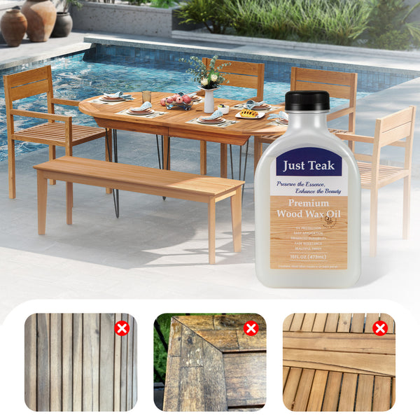 Restore and keep the natural beauty of wood<br>Beautiful finish to enhance the wood grain and color<br>Wood wax oil ensures sun protection and fade resistance<br>Boasts easy application  such as boat decks  fencing  unfinished or bare teak<br>Clear oil wi