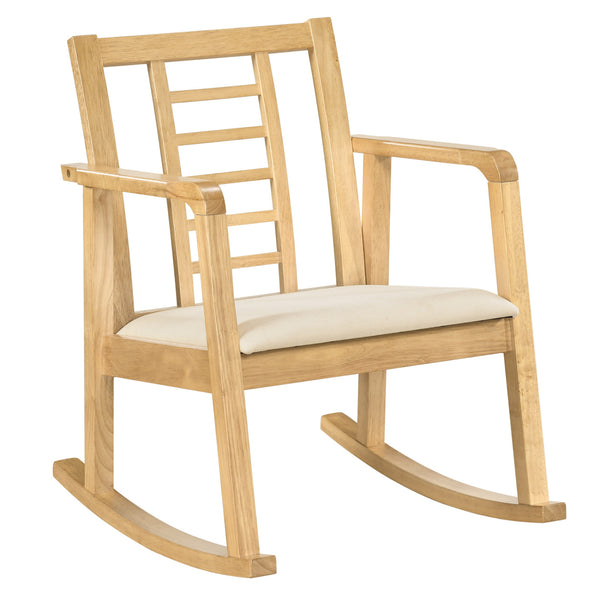 Reinforced under-seat support for additional stability<br>Quiet and gentle motion for ultimate relaxation with smooth rocking<br>The sturdy base ensures a stable and balanced rocking experience<br>Solid rubber wood brings long-lasting stability and high w