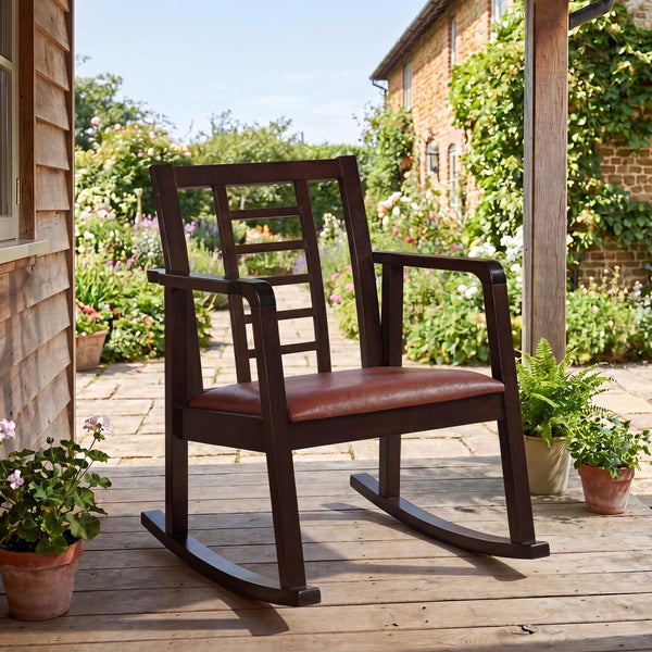 Reinforced under-seat support for additional stability<br>Quiet and gentle motion for ultimate relaxation with smooth rocking<br>The sturdy base ensures a stable and balanced rocking experience<br>Solid rubber wood brings long-lasting stability and high w