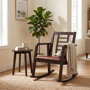 Reinforced under-seat support for additional stability<br>Quiet and gentle motion for ultimate relaxation with smooth rocking<br>The sturdy base ensures a stable and balanced rocking experience<br>Solid rubber wood brings long-lasting stability and high w