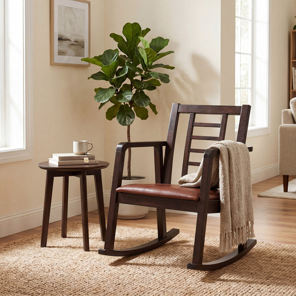 Reinforced under-seat support for additional stability<br>Quiet and gentle motion for ultimate relaxation with smooth rocking<br>The sturdy base ensures a stable and balanced rocking experience<br>Solid rubber wood brings long-lasting stability and high w