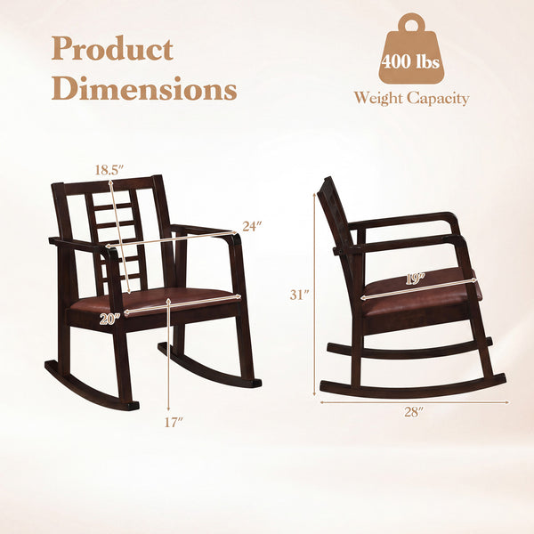 Reinforced under-seat support for additional stability<br>Quiet and gentle motion for ultimate relaxation with smooth rocking<br>The sturdy base ensures a stable and balanced rocking experience<br>Solid rubber wood brings long-lasting stability and high w
