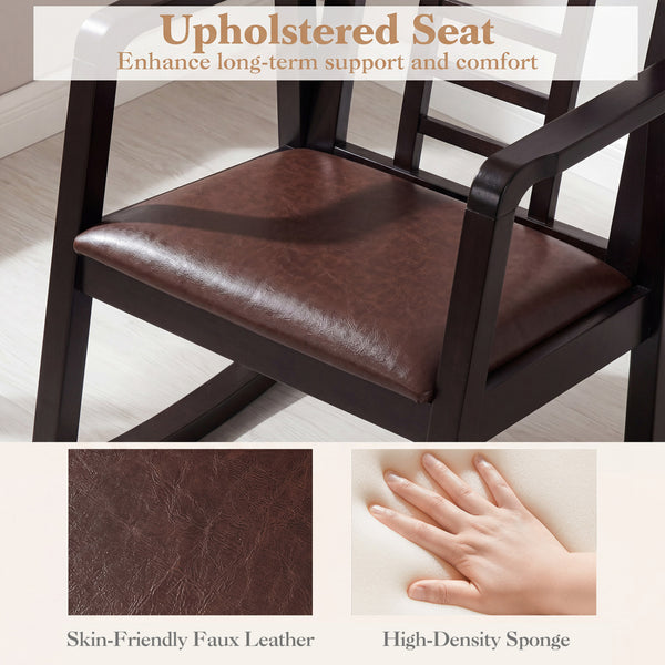 Reinforced under-seat support for additional stability<br>Quiet and gentle motion for ultimate relaxation with smooth rocking<br>The sturdy base ensures a stable and balanced rocking experience<br>Solid rubber wood brings long-lasting stability and high w