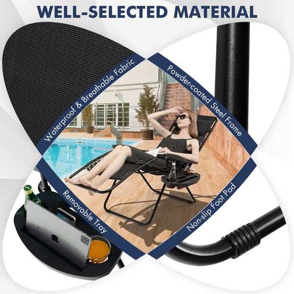 High quality and brand new<br>Steel tubes frame  durable and sturdy<br>Incline and adjustable back to fit your body<br>A removable headrest comes with to add comfort<br>With a removable cup and magazine holder<br>Lightweight and easy for transporting<br>W