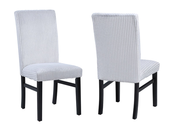 Bring contemporary elegance to your dining area with this stunning dining set, combining sleek design with timeless sophistication. The centerpiece is a striking glass-top table, featuring a sculptural black metal base that adds an artistic flair and a se