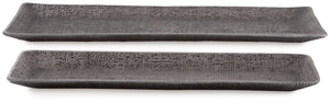 Garekton - Pewter Finish - Tray Set (Set of 2)