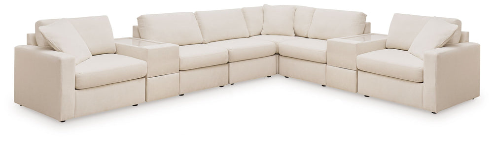 Looking cool and contemporary is great. But when it comes down to it, youâ€™re all about low-maintenance lounging. With the performance fabric on this sectional with console, cleaning spills is a breeze. Its customizable modular design caters to your ever