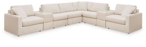 Looking cool and contemporary is great. But when it comes down to it, youâ€™re all about low-maintenance lounging. With the performance fabric on this sectional with console, cleaning spills is a breeze. Its customizable modular design caters to your ever
