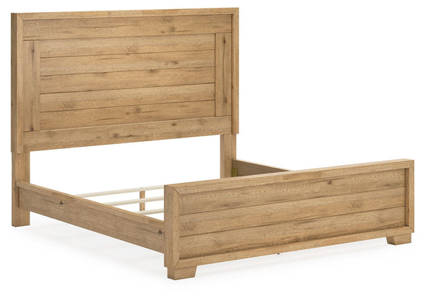 Galliden - Light Brown - King Panel Bed