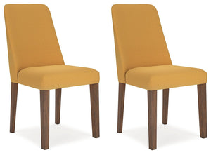 Lyncott - Mustard / Brown - Dining Uph Side Chair (Set of 2)