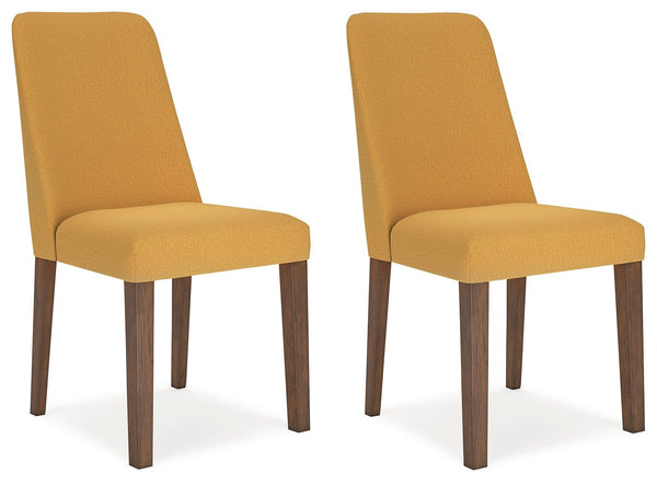 Lyncott - Mustard / Brown - Dining Uph Side Chair (Set of 2)