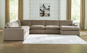 Sophie - Cocoa - 6-Piece Sectional With Raf Corner Chaise