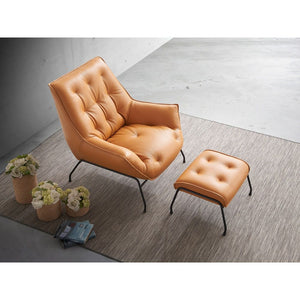 Zusa - Accent Chair & Ottoman - Sandstone