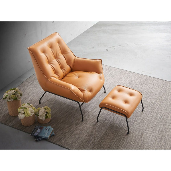 Zusa - Accent Chair & Ottoman - Sandstone