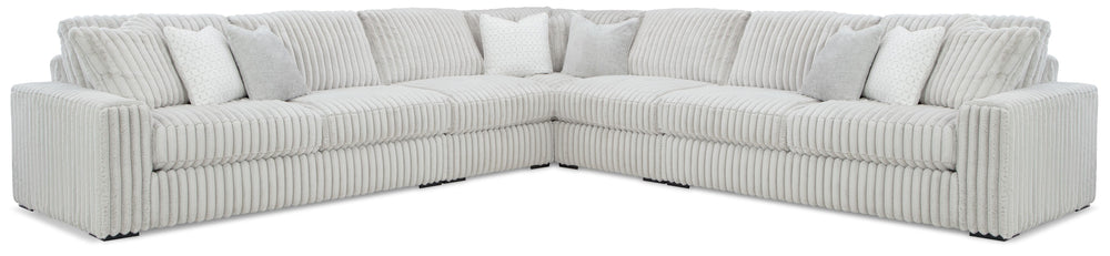 Donâ€™t want to sacrifice standout style for majorly cozy seating? This sectional pairs bold character with sink-in comfort. Its retro-cool jumbo cord over feather-blend cushions creates a luxuriously soft lounging experience. With this sectional, you can