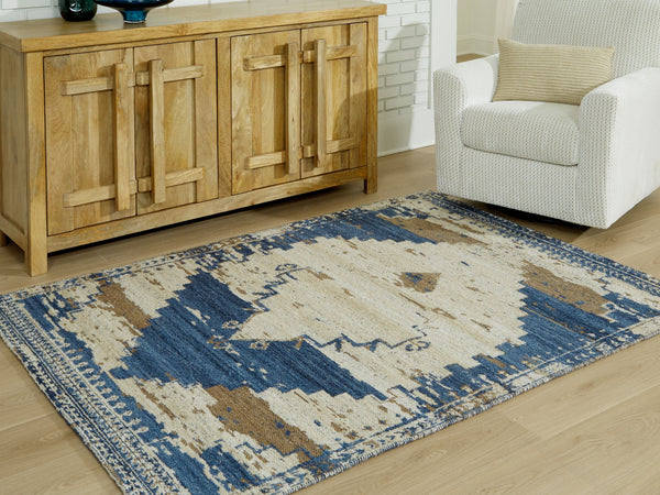  this rug can mix and match with other accents to curate an eclectic aesthetic. Its blue