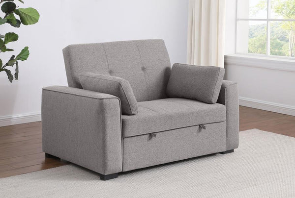  the armchair converts to a single bed