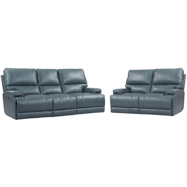Whitman - Powered By Freemotion Power Reclining Sofa And Loveseat - Verona Azure