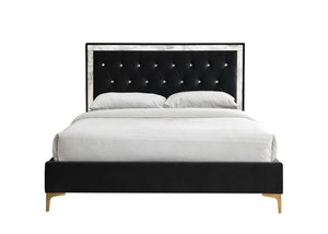 Rowan - Queen Bed - Black Fabric