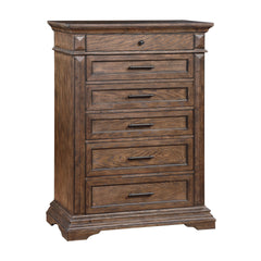 Discover the Mar Vista 6 Drawer Chest, a testament to craftsmanship and timeless design. Constructed with solid Rubberwood and Oak veneers, this chest promises durability and a robust presence in any room. The rich walnut finish, achieved through meticulo