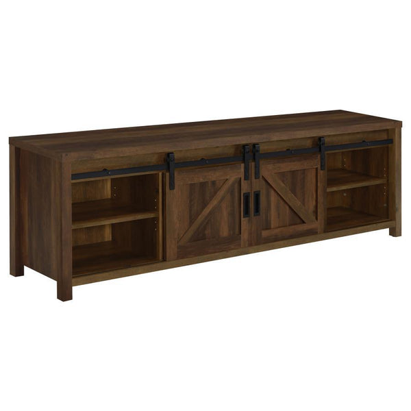 Madra - 2-Door Engineered Wood TV Stand - Dark Pine