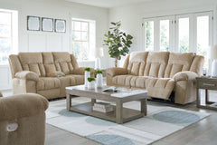 Big, bold comfort. Game time and movie nights meet their match with this power reclining seating package. Made for ultimate indulgence, the extra-deep seating encourages you to sit back and bliss out. And with plush upholstery in a trendy hue, you wonâ€™t