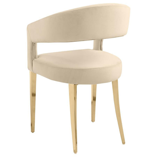 Galiano - Velvet Upholstered Dining Arm Chair (Set of 2) - Beige