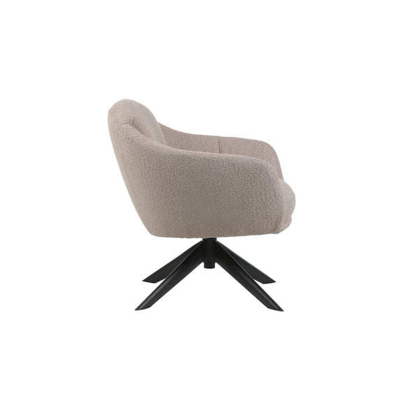 Fleming - Boucle Swivel Lounge Chair - Taupe